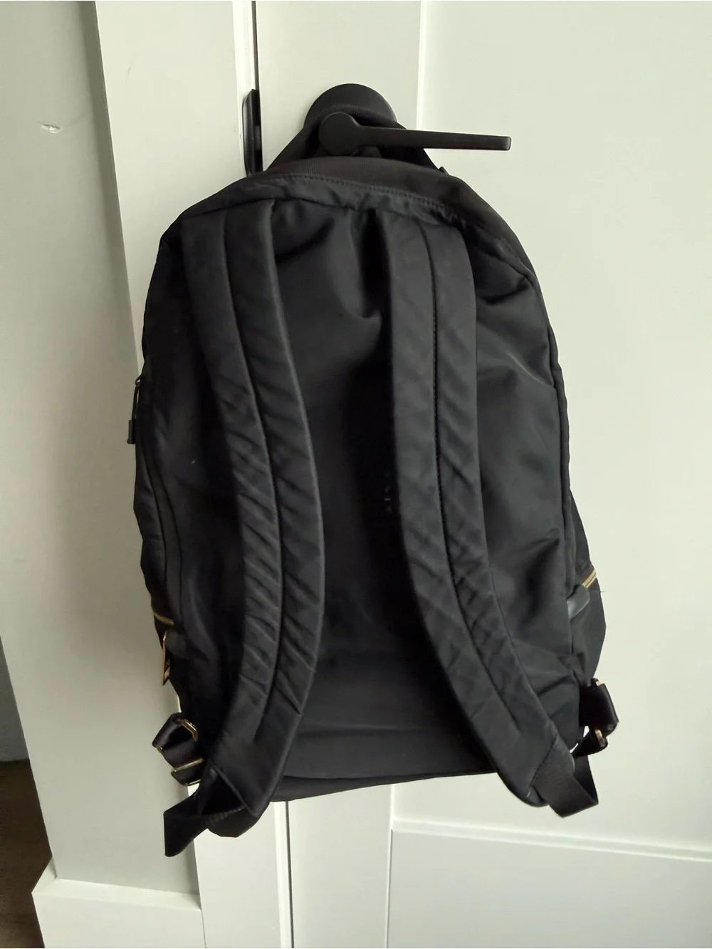 lululemon athletica Black Backpack with Gold Zippers